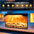 Silver Mirrored Fireplace TV Stand, Modern TV Stand Entertainment Center with Fireplace - Open Shelves & Drawers, Led Lights, Adjustable Heat & 3D Flame Effect, Crushed Diamonds, Fits Tvs Up To 65"+-1255718816
