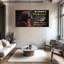 Art mural Jésus - Jésus inspirant, décoration murale avec écriture, art mural chrétien sur toile pour le salon, art sur toile tendue encadrée, 20 po x 40 po