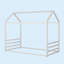 Structure de lit simple en métal de style Montessori, lit en forme de maison avec garde-corps pour enfants et tout-petits-53994547-53994549