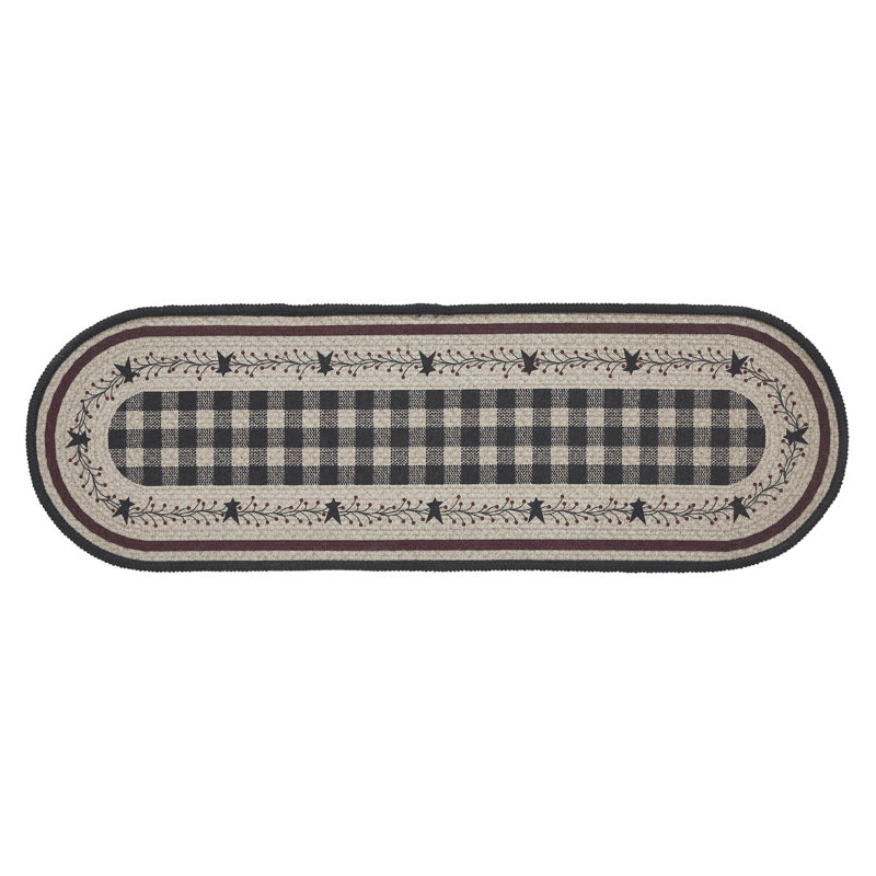 Tapis d'escalier antidérapant Brockwell, Ovale 0 pi 8,5 po x 2 pi 3 po