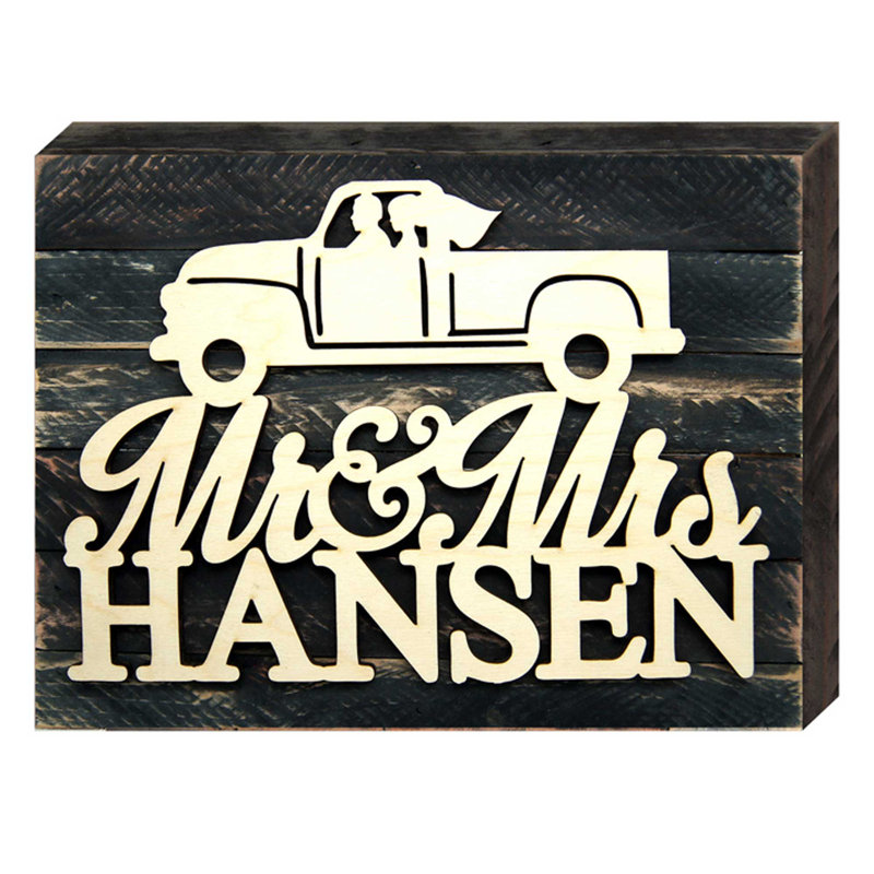 Handmade Rustic Wall Decor on Wood, 9" H x 12" W, Yes