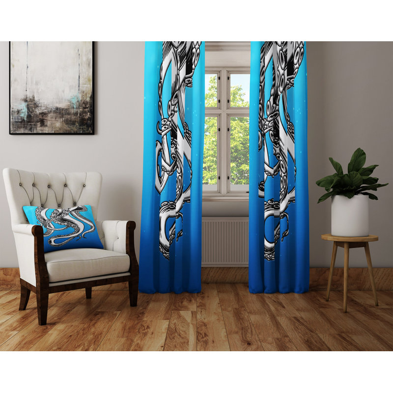 Panneau de rideau simple 2 pièces Lerman, L 40 po x L 52 po