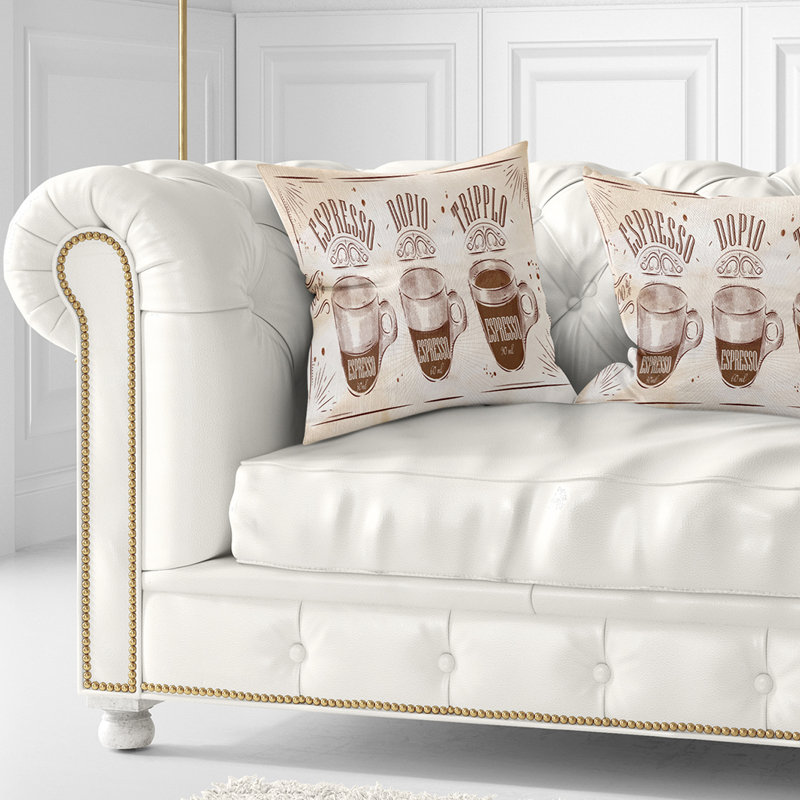 Coussin espresso Kraf, 16 po x 1 po, Coussin décoratif, Brun