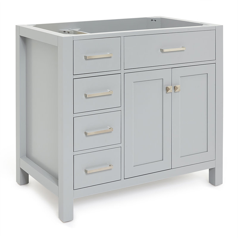 Base de meuble-lavabo simple 36 po Petrel seulement, Gris