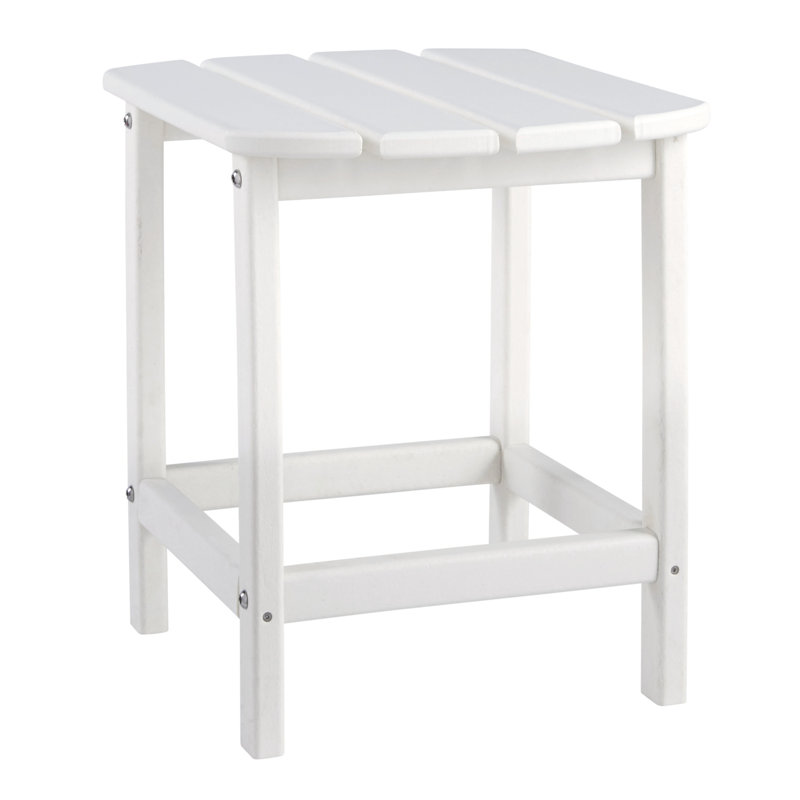 Table d'appoint en plastique Emory, Blanc