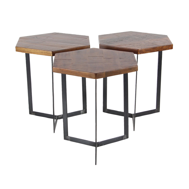 Ensemble de tables basses 3 pièces contemporaine Wales