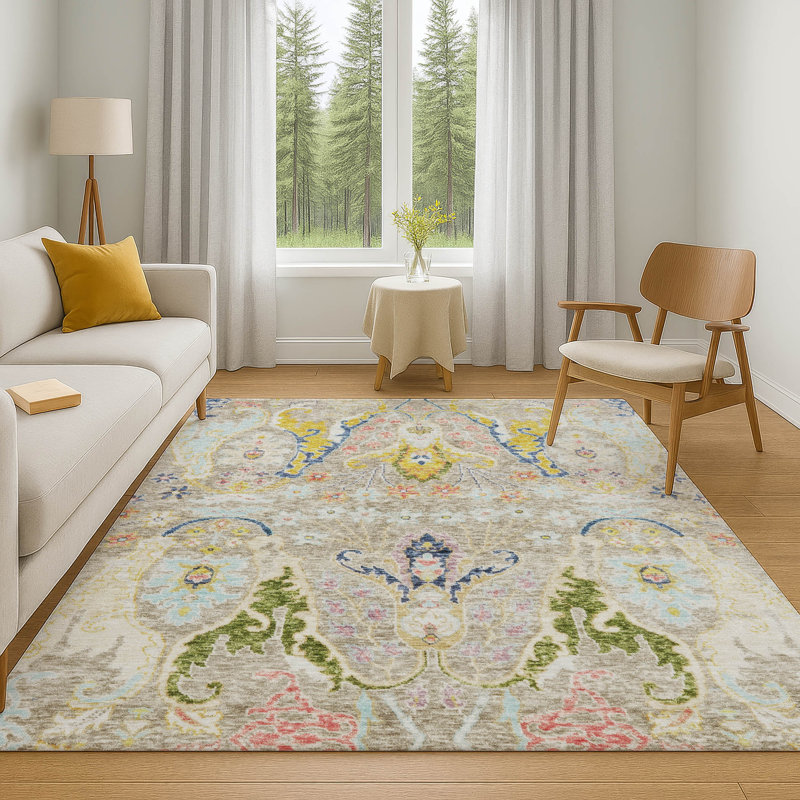 Premium Machine Washable Mayfield AMF1932 Modern Rug, Rectangle 3' x 5'