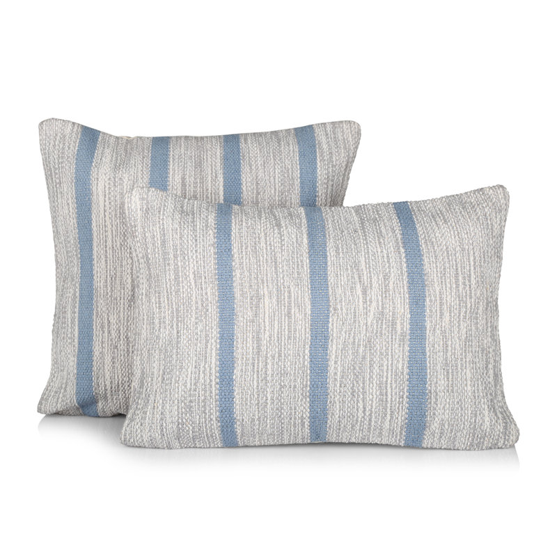 Chancey Striped Cushion Cover, Blue/Grey
