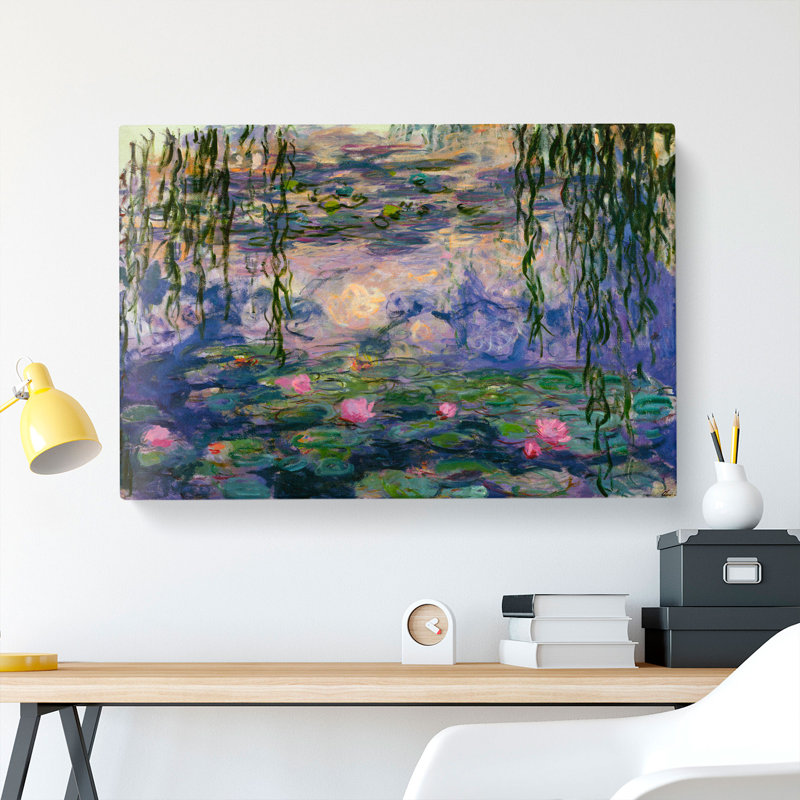 Water Lilies Lily Pond Vol.11 by Claude Monet - Wrapped Canvas Painting, 35cm H x 50cm W x 3cm D