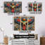 Red Thunderbird Native Totem IV - Art amérindien Totem, ensemble d'art mural-107200640-107200632