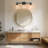 3-Light Bathroom Vanity Lights Matte Black