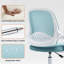 Chaise de bureau en filet à dossier moyen avec accoudoirs rabattables, chaise de travail ergonomique pour le bureau personnel-116463721