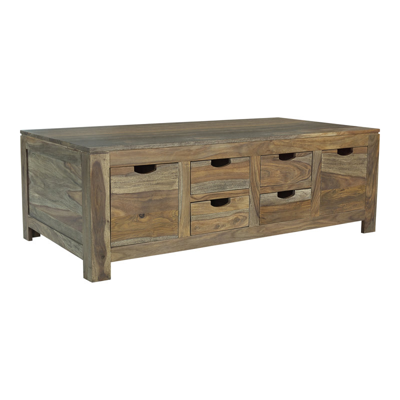 Mcloughlin Solid Wood Single Coffee Table, Light Brown