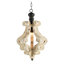 Lustre en bois de style campagnard blanc vieilli de style campagnard Chandeliar, ampoule non incluse