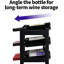Support à vin en bambou, étagère d'armoire à vin robuste et durable, comptoir à vin pour garde-manger, cuisine, support à vin à 3 niveaux et 12 bouteilles - noir