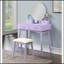 Ensemble de coiffeuse et tabouret en bois-853004287
