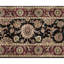 Manchuria Wool Oriental Area Rug in Black/Wine
