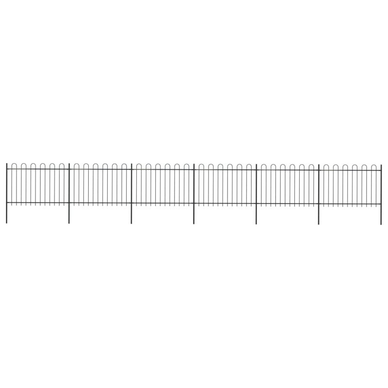 Carita Black Metal Fence Panels Included, 170cm H x 1020cm W x 2cm D