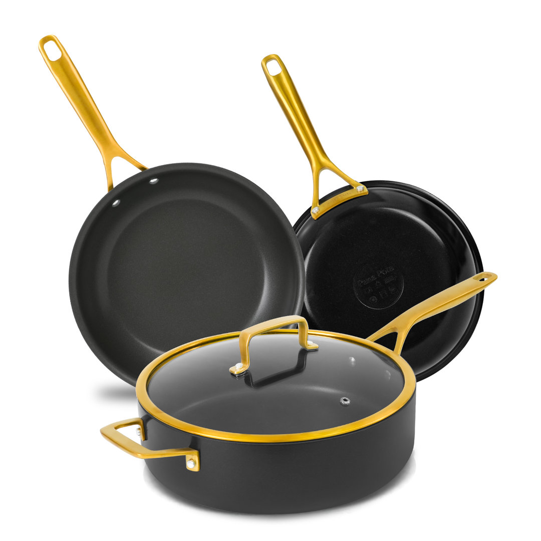 Ultra Gold 4 - Piece Hard Anodized Nonstick Cookware Set PANA POTA