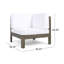 Ensemble de causeuse d'extérieur 2 pièces en bois d'acacia avec coussins blancs Oana-129685477-129685474