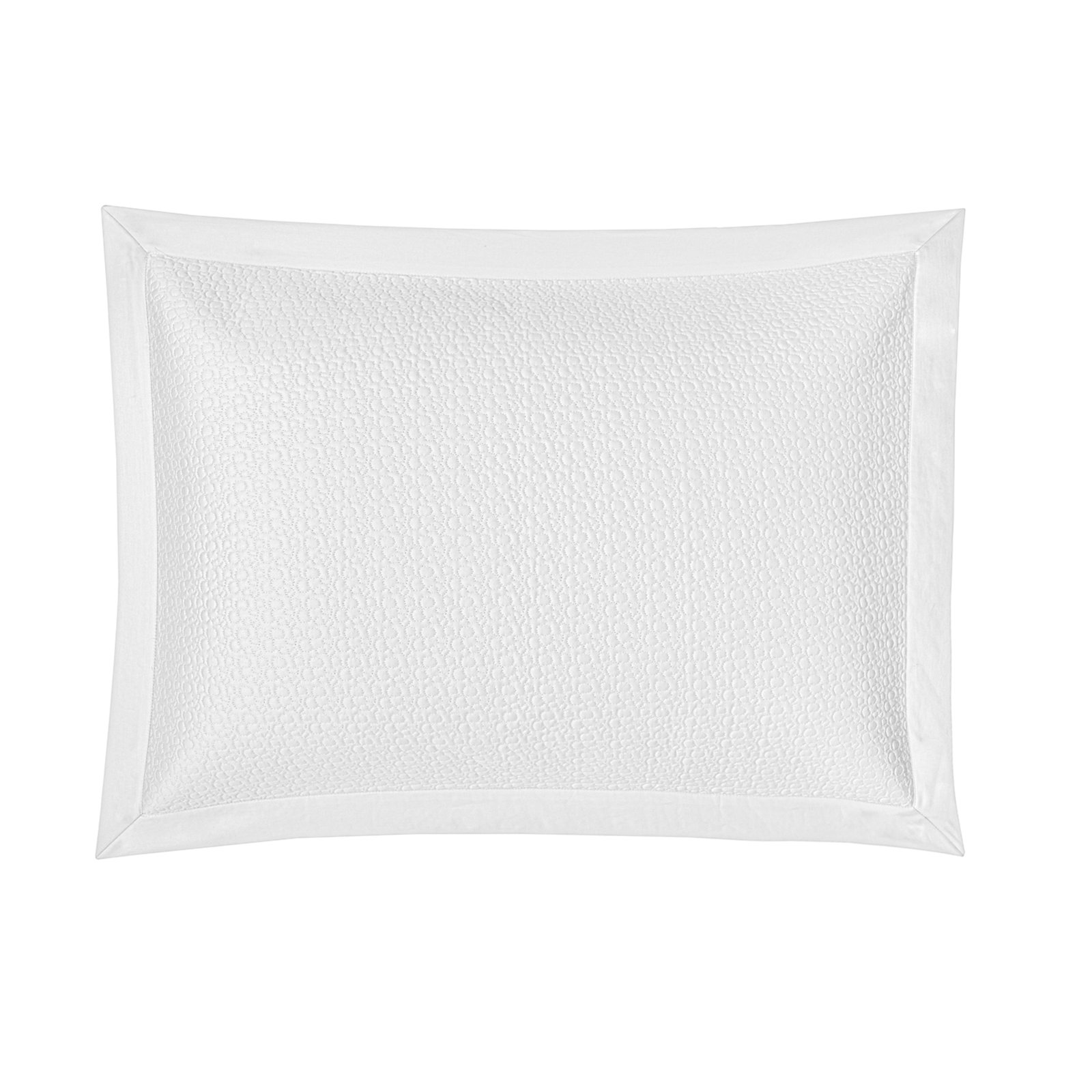 Estella 100% Cotton Sateen Quilted Sham, white, King