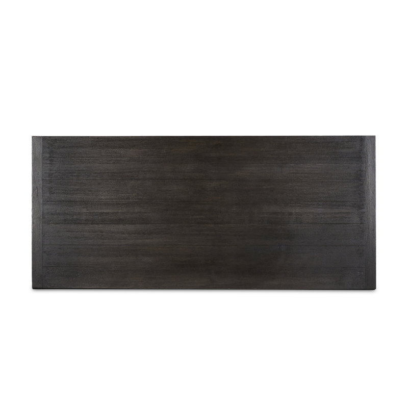 Warby Solid Oak Dining Table, Worn Black