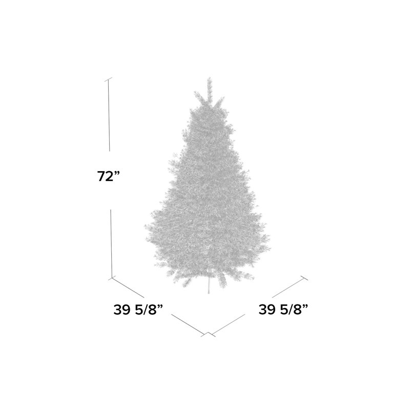 Arbre de Noël artificiel pin blanc, 6 pi