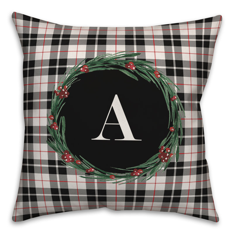 Checkered Throw Pillow, A