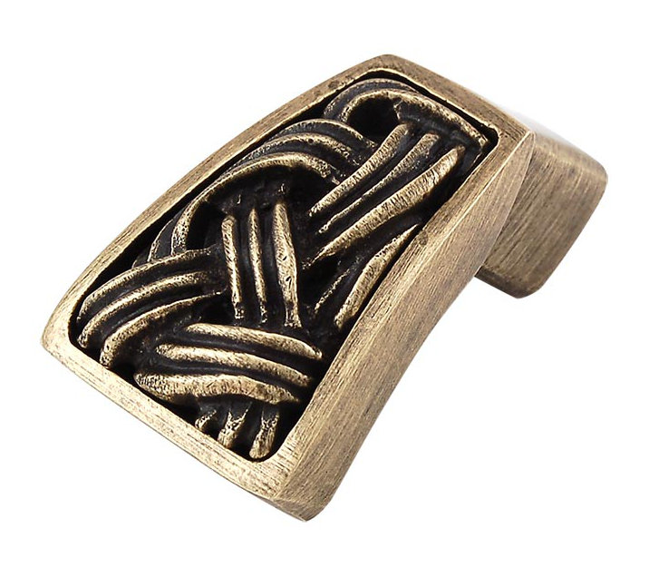 Sanzio Finger Pull, Antique Brass
