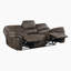 Ensemble de salon inclinable 2 pièces en microfibre polie avec mouvement manuel ou manuel, charge USB et console de rangement Larner-2002236765-2002236762