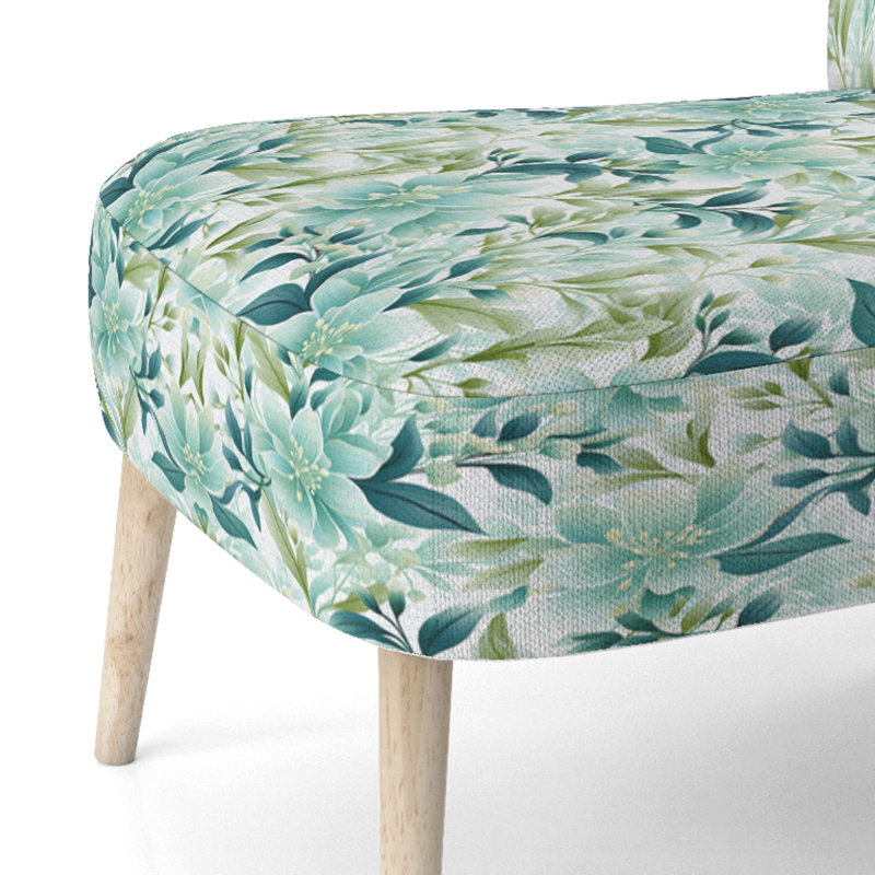 Chaise d'appoint rembourrée Oceanic Foliage Botanical