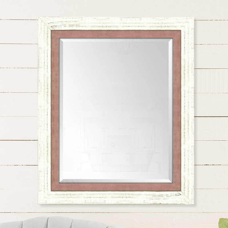 Chilhowie Wood Flat Wall Mirror, 36" H x 30" W, Autumn Spice