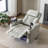 270° Power Swivel Recliner, Home Theater Seating With Hidden Arm Storage, LED Light Strip, Cup Holders, And 360° Swivel Tray Table-1848951808