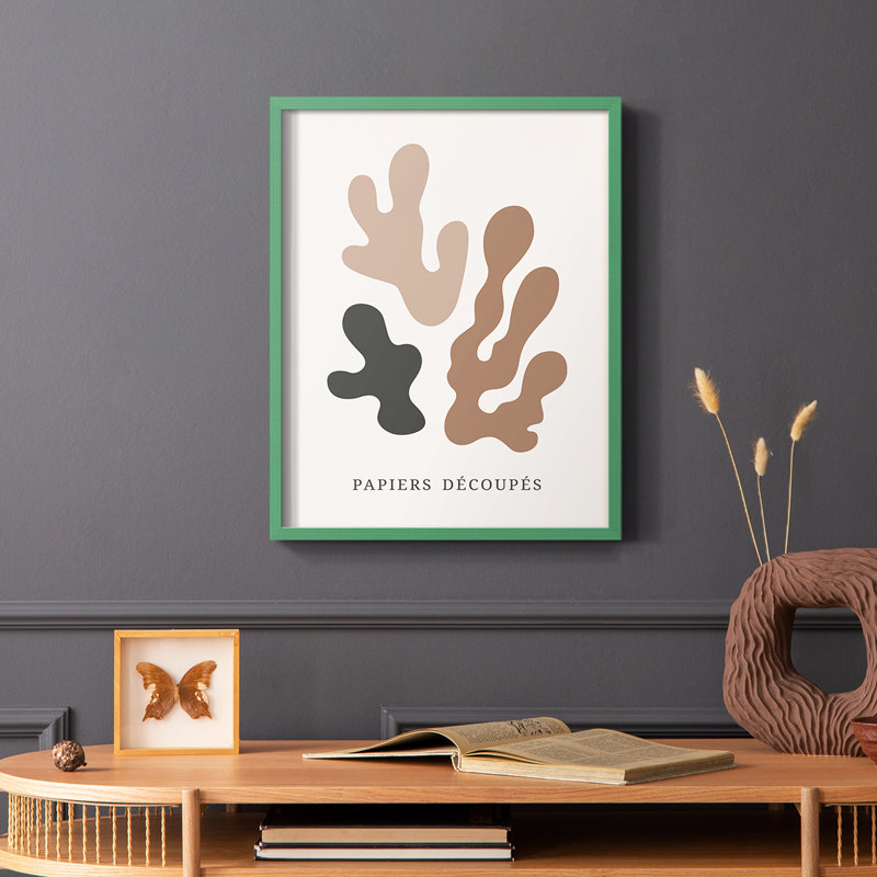 Matisse CDIV, reproduction encadrée - bois massif, Cadre simple vert, H 10 po x l 8 po