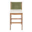 Tabouret de bar d'extérieur 4 pièces en bois d'acacia massif et osier tissé Arly-1019160475