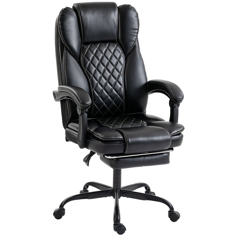  Home Office Chair Reclining Function High Back, Grey, Black
