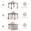 Pavillon de jardin en acier à toit double 8 pi x 8 pi Yardgrace-122431930