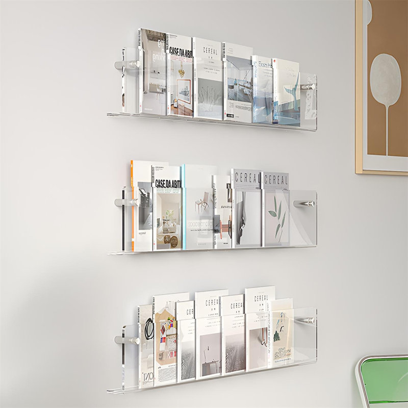 Tablette murale en acrylique, H 5,9 po x l 31,49 po x P 1 po