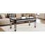 Table basse à miroir argenté