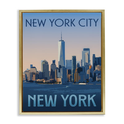 Cadre flottant New York Landmark Skyline, design par Victoria Barnes
