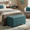 Banc de rangement avec rangement caché contemporain en tissu de polyester l 34 po Cosmopolitan