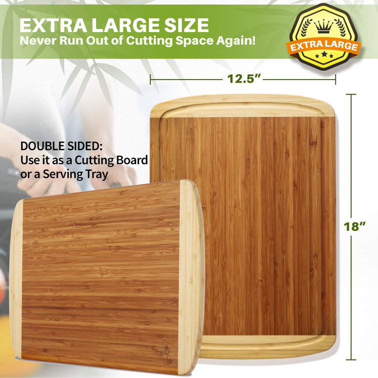 Kitchen Details Bamboo Cutting Board 13.78-in L x 9.84-in W Wood Cutting  Board in the Cutting Boards department at