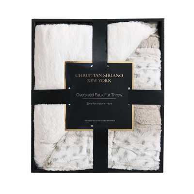 Christian Siriano Snow Leopard Gift Boxed Throw
