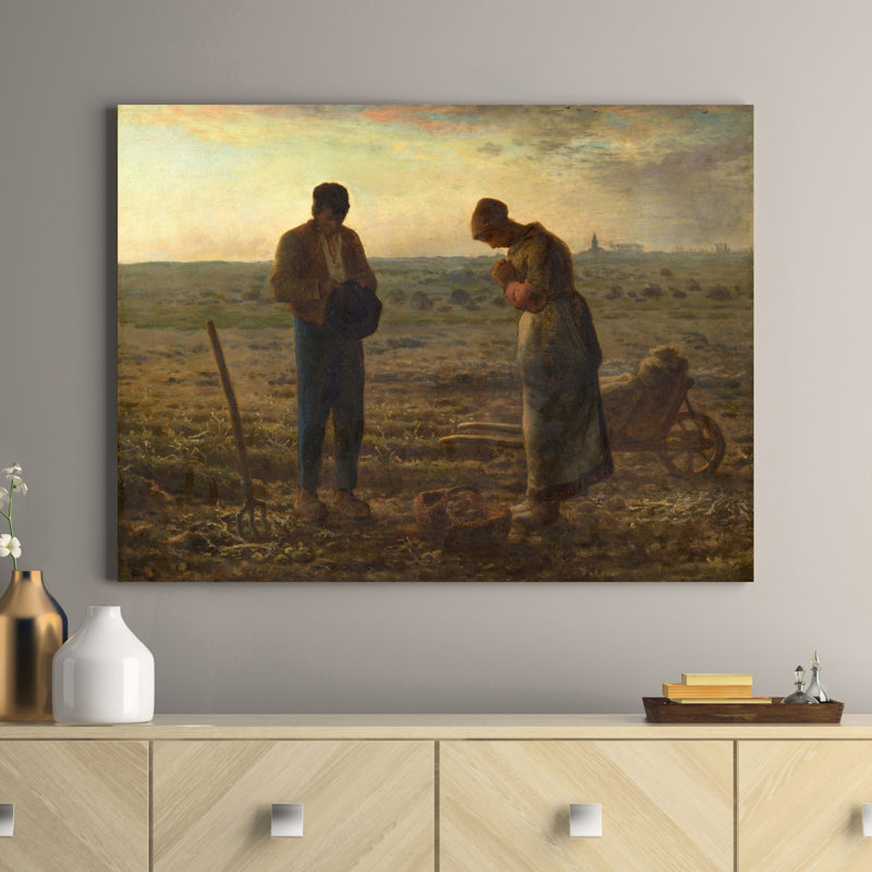 The Angelus - No Frame Painting, 50cm H  x 70cm W  x 4cm D