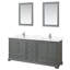 Ensemble de meuble-lavabo double 80 "avec miroir Deborah-97761273-97761274-97761492