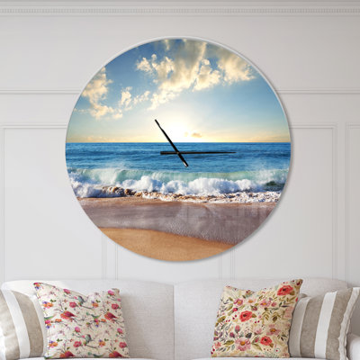 Sea Sunset - horloge murale moderne