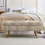 Banc de rangement repose-pieds ovale, pieds en bois d'hévéa, (43,5 po x 16 po x 16 po) brun-493887000