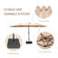 15Ft X 9Ft Patio Double-Sided Umbrella With Base & Crank, Extra Large Rectangular Outdoor Umbrella For Patio, Lawn & Garden-5442341