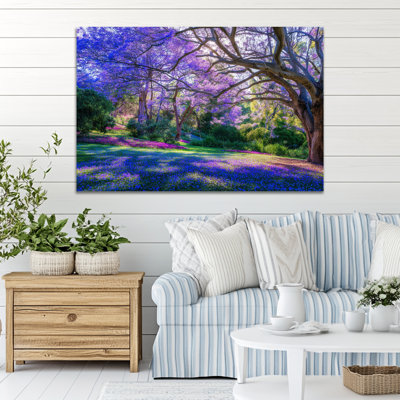 GUTTATY Spring Wall Art, Nature Canvas Wall Decor, Floral Tree Painting Poster for Living Room, Bedroom, Spring Pictures Landscape Prints Large Artwork Ready to Hang, 18" × 24"