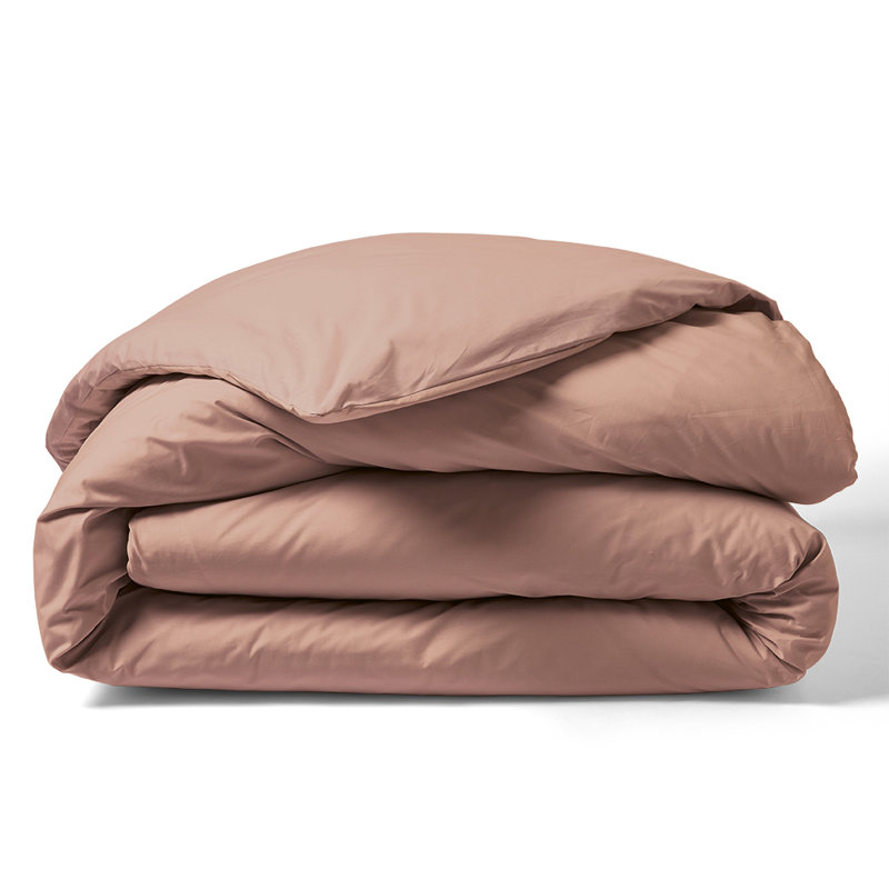 Hazelanne Solid Colour Duvet Cover with Pillowcases, 220 x 240cm Duvet Cover, Pink
